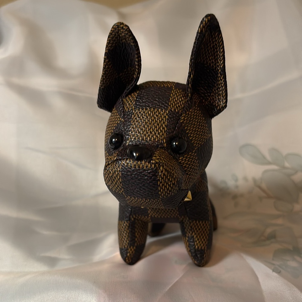 Checkered Brown Dog Toy